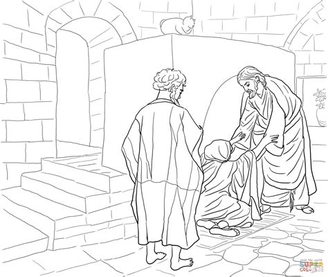Peter Walks On The Water Coloring Page Free Printable Pages And Jesus