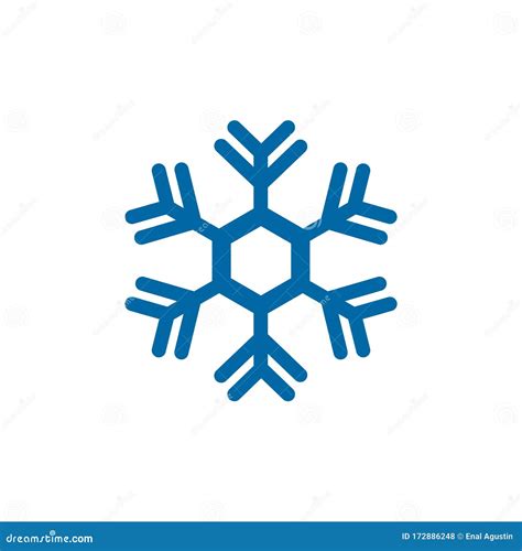 Snowflake Logo Design Vector Icon Template Stock Vector Illustration