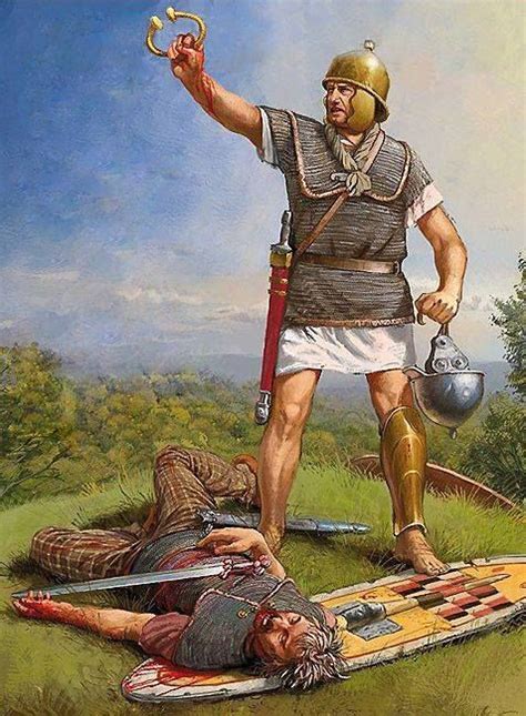 Republican Roman Legionary With The Torc Necklace Of A Vanquished Gaul