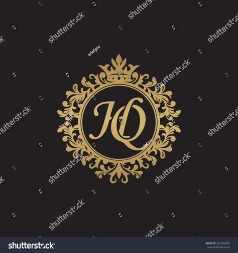 Hq Initial Luxury Ornament Monogram Logo Stock Vector Royalty Free