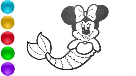 Cara Menggambar Dan Mewarnai Minnie Mouse Cute Otosection