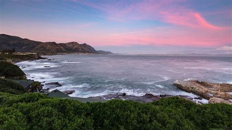 Sunset Overlooking Walker Bay In Hermanus Western Cape South Africa