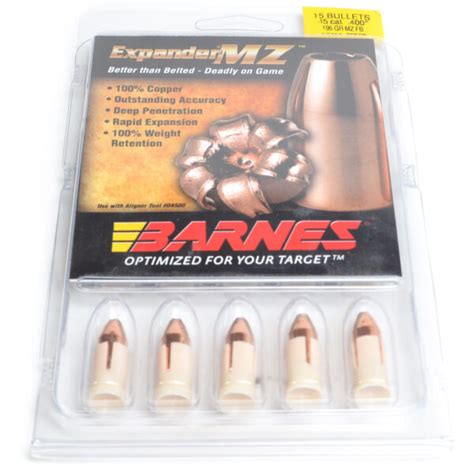 Barnes 45 Cal 400 Dia 195 Grain Expander Muzzleloader Flat Base Bullet