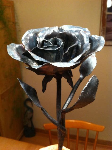 Hand Forged Steel Rose Etsy Forged Steel Hand Forged Forging