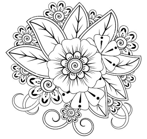 Dibujos De Mandala De Flores Fantásticas Para Colorear Para Colorear