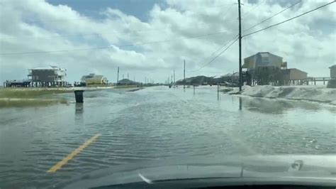 Flooding On Dauphin Island Alabama Ahead Of Hurricane Michael The