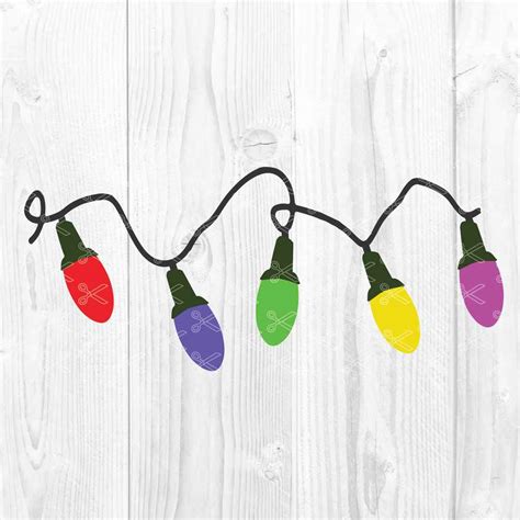 Christmas Lights Svg Png Dxf Cut Files