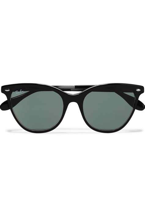 lyst ray ban cat eye acetate sunglasses in black