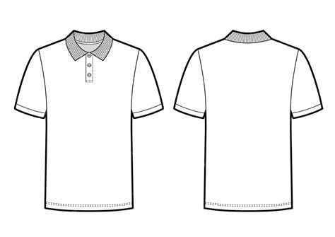 Premium Vector White Polo Shirt For Template Front And Back