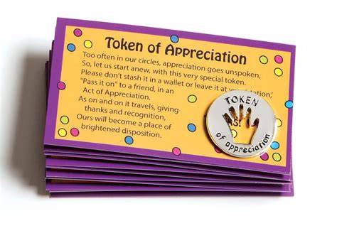Tokens Of Appreciation And Cards Set Of 10 Appreciation Work