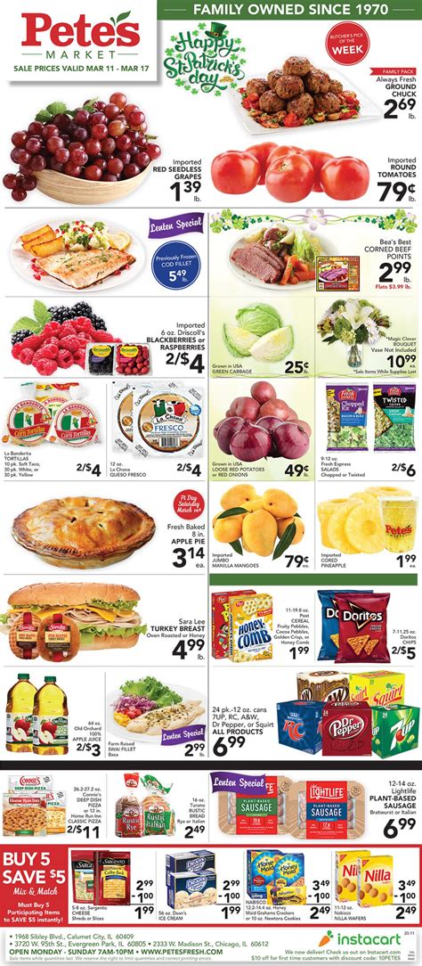 Let us help guide the inspiration for your next meal or show you the most affordable produce, meats, baked goods and groceries of the week. Pete's Fresh Market Ad Circular - 03/11 - 03/17/2020 | Rabato