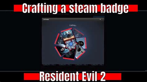 Resident Evil 2 Steam Badge Crafting Rewards Level 1 And 2 Youtube