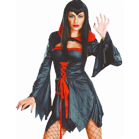 Womens Gothic Sexy Vampire Witch Halloween Fancy Dress Costume Ninx