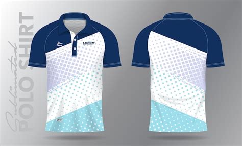 Premium Vector Sublimation Blue Polo Shirt Mockup Template Design For