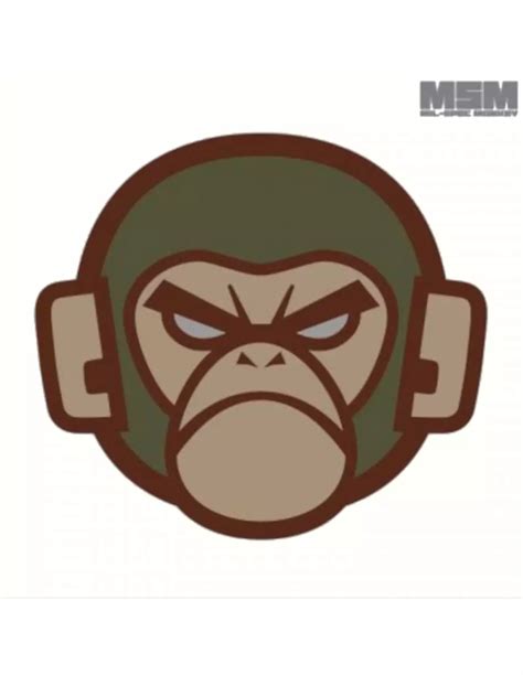 Mil Spec Monkey Tactical Patch With Velcro Monkey Head Pvc