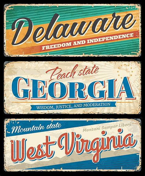 American States State Vintage Banner Template Download On Pngtree