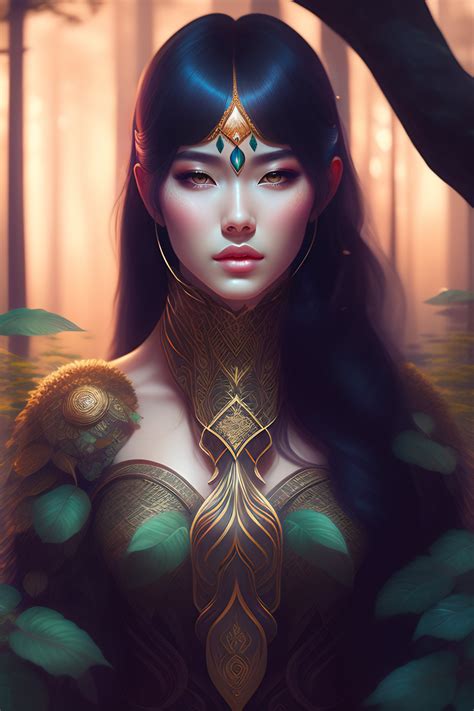 Lexica A Very Beautiful Savage Symmetric Girl Fantastic Forest Fantasy Ghosts Surrounded
