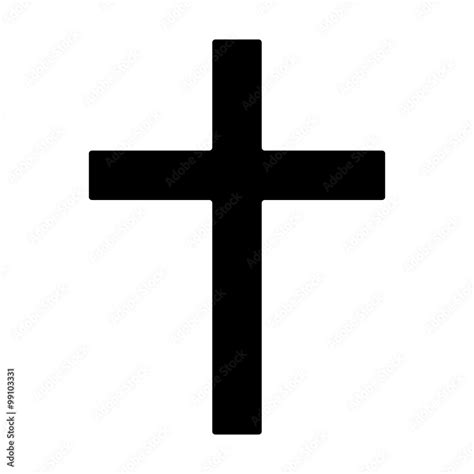 Christian Cross Symbol Of Christianity Flat Icon For Apps And