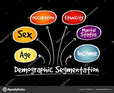 Demographic Segmentation Mind Map Flowchart Social Business Concept