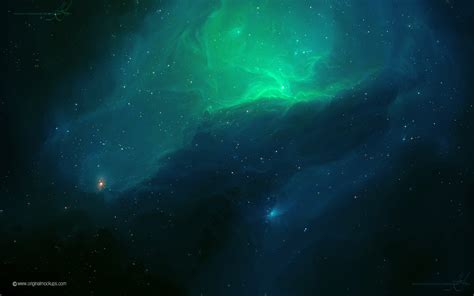 Green Aurora Wallpaper Space Space Art Nebula Tylercreatesworlds Hd