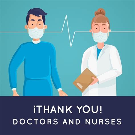 Thank You Doctors And Nurses Free Vector