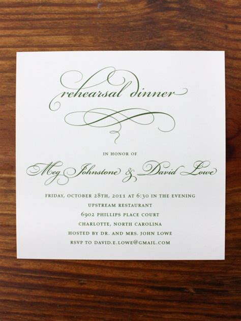 Unique dinner party invitation wording template make this free dinner party invitation wording and template unique and personalized to your own requirements. 10 Easy and Unique Rehearsal Dinner Invitations - BestBride101