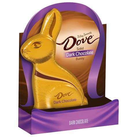 Dove Dark Chocolate Candy Solid Easter Bunny 45 Oz