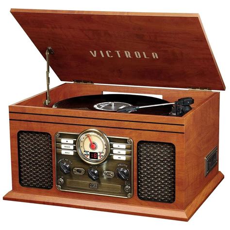 Victrola Nostalgic 6 In 1 Bluetooth Record Player And Multimedia Center