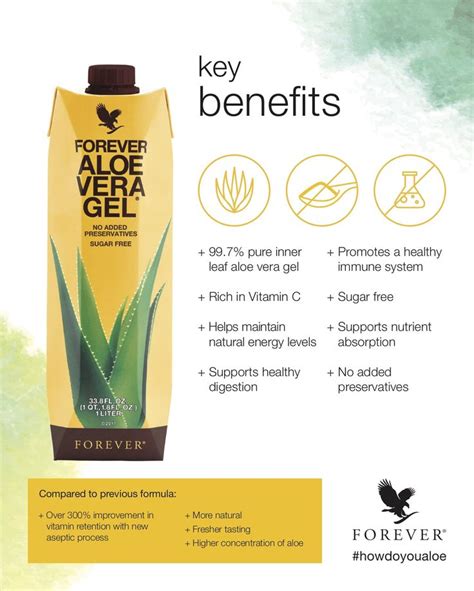 Health Benefits Of Forever Aloe Vera Gel Drink Forever Living Organic Aloe Vera Products