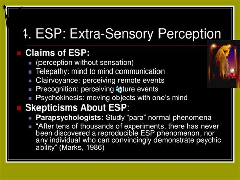 the 9 types of extrasensory perception esp