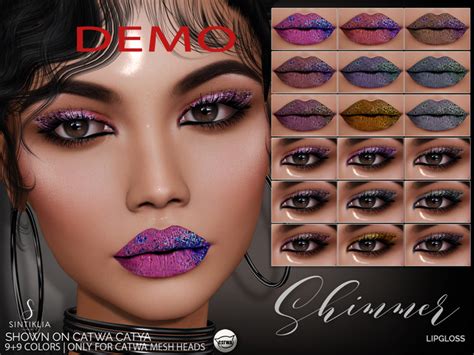 second life marketplace sintiklia lipstickandeyeshadow shimmer catwa demo