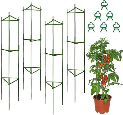 4 Pack Tomato Cageup To 48 Inches Garden Tomato Stakes