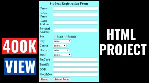 Html Project 1 How To Create A Form Fill Up In Html Mrsudd