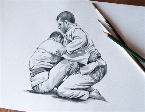 Bandw Jiu Jitsu Illustrations Behance