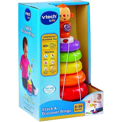 Vtech Stack And Discover Rings Preschool Learning Activity Set Below 1