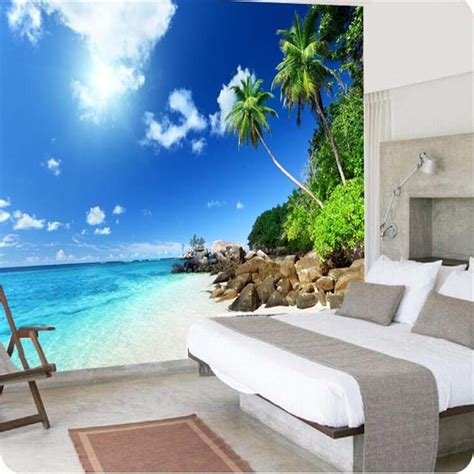 Photo Wallpaper High Quality D Painting Hd Sea Bedroom Mural