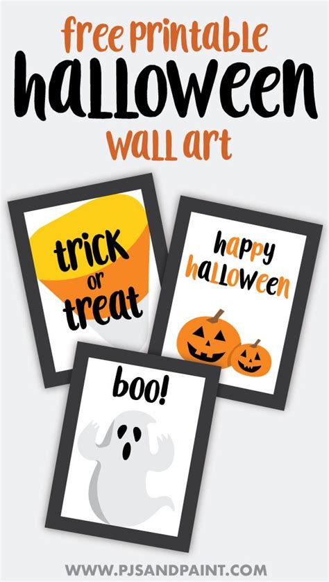 Free Printable Halloween Wall Art Diy Halloween Decor Halloween