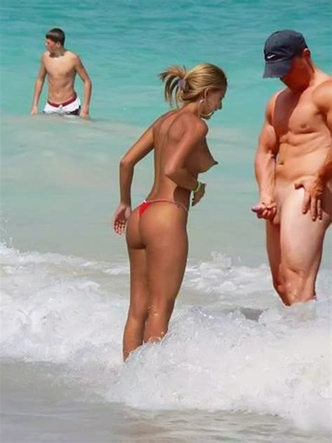 Nude Man In Beach