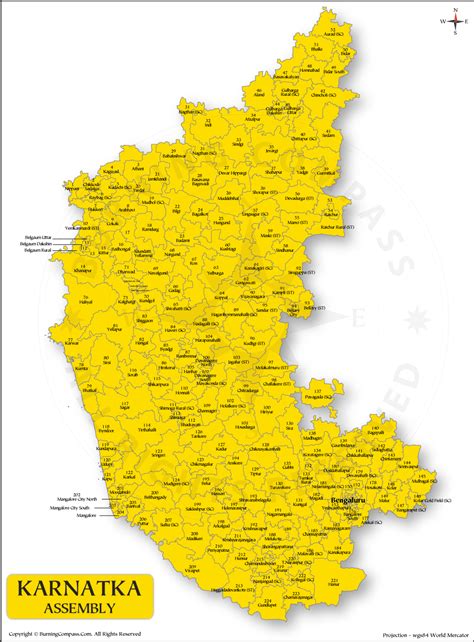 Karnataka Assembly Constituencies Map