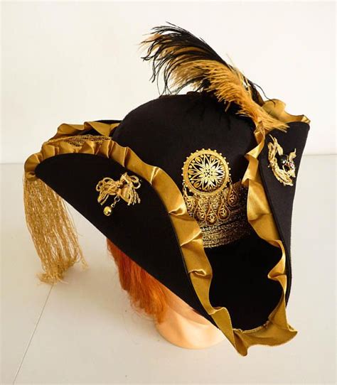 ladies pirate tricorn hat jack sparrow fantasy captain hook etsy pirate woman pirate boots