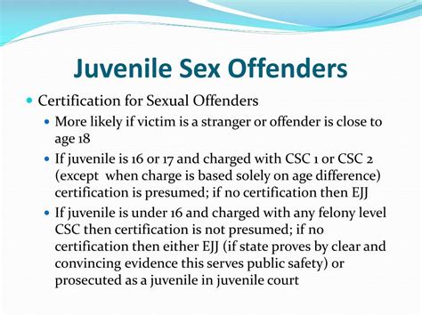 Ppt The System Response To Juvenile Sex Offenders Powerpoint Presentation Id 6061846