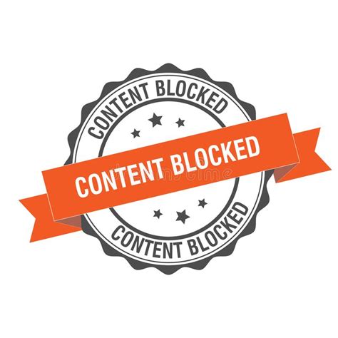Content Blocked Stamp Illustration Stock Vector Illustration Of