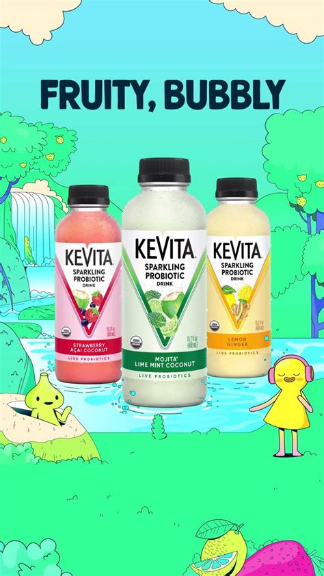 Kevita Sparkling Probiotic Drinks Are Fruity Bubbly And Full Of