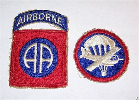 Original Nam War 82nd Airborne Division And Paraglider Officer Patches