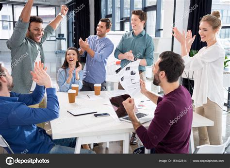 business team celebrating success — Stock Photo ...
