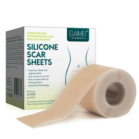 Elaimei Medical Grade Silicone Scar Sheets 16 X 120 Reusable
