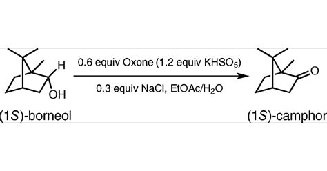 Oxidation Of Borneol To Camphor Using Oxone And Catalytic Sodium Chloride A Green Experiment