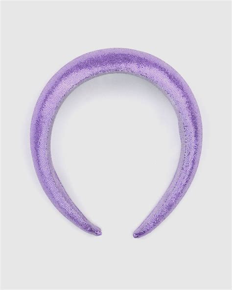 Monica Foil Lavender Padded Headband By Australian Label Ford Millinery