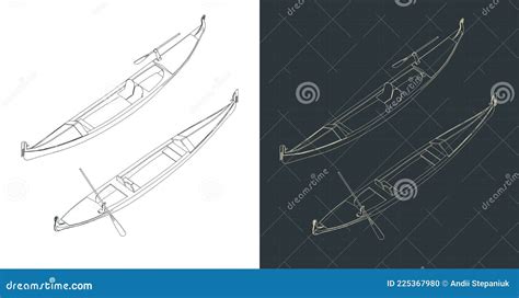 Planos Isométricos De Gondola Ilustración Del Vector Ilustración De