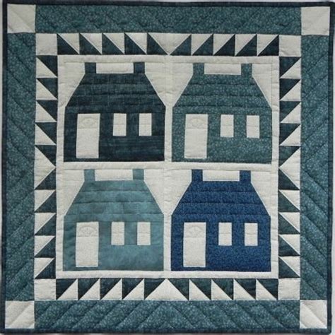 Traditional Houses Wall Quilt Kit Complete Beginner Quilting Kits At